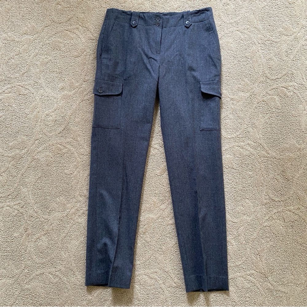 Talbots Women’s Signature Wool Dress Pants Dark Gray Straight Leg 30W 29L size 2